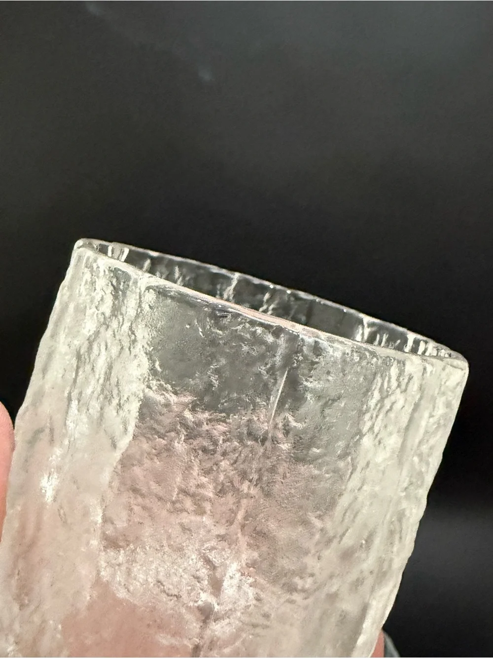 1pc MIKASA Frostfire Frosted Textured Rocks Old Fashioned Lowball Tumbler Glass